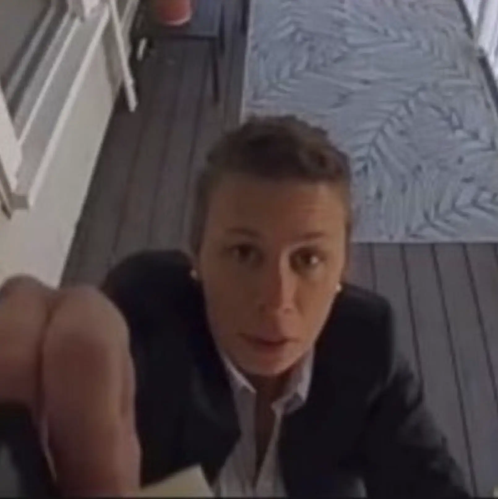 Secret Service agent covering store camera